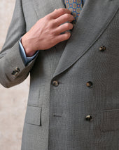 Grey Micro Double-Breasted Jacket