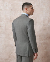 Grey Micro Double-Breasted Suit