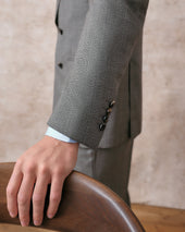 Grey Micro Double-Breasted Jacket