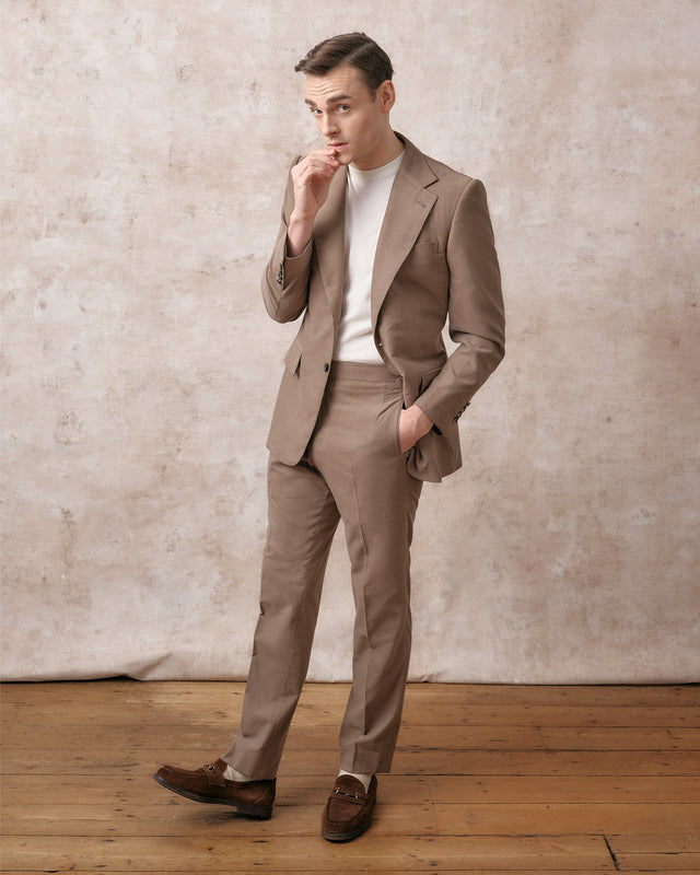 Taupe Needle Cord Suit