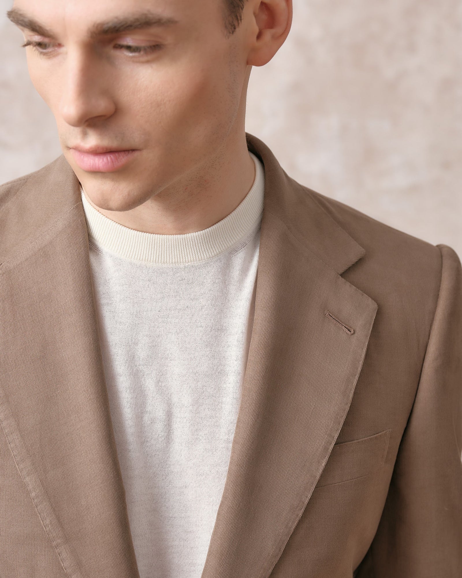 Needle Cord Notch Lapel Jacket