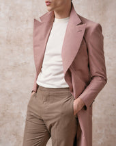 Taupe Needle Cord Contemporary Trousers