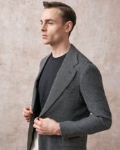 Grey Geometric Unstructured Jacket