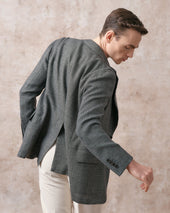 Grey Geometric Unstructured Jacket
