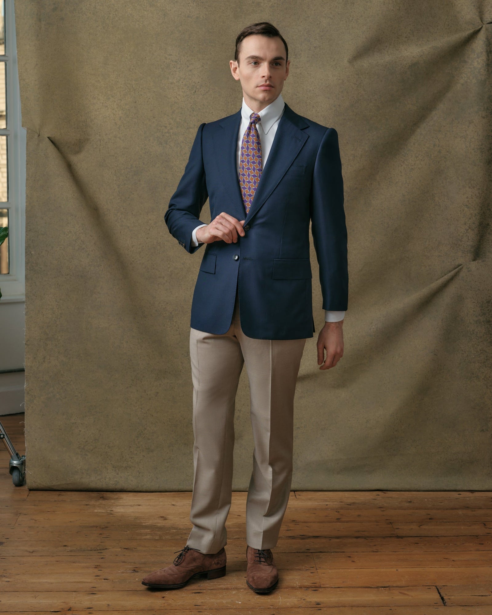 Mesh Notch Lapel Blazer