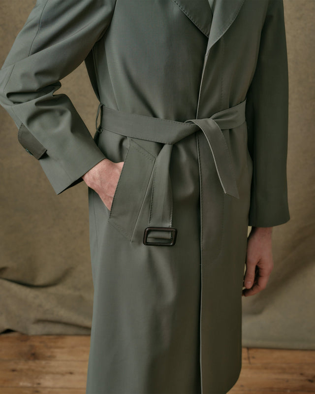 Sage Green Raglan Shower-Proof Coat