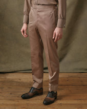 Copper Herringbone Contemporary Trousers