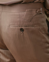 Copper Herringbone Contemporary Trousers