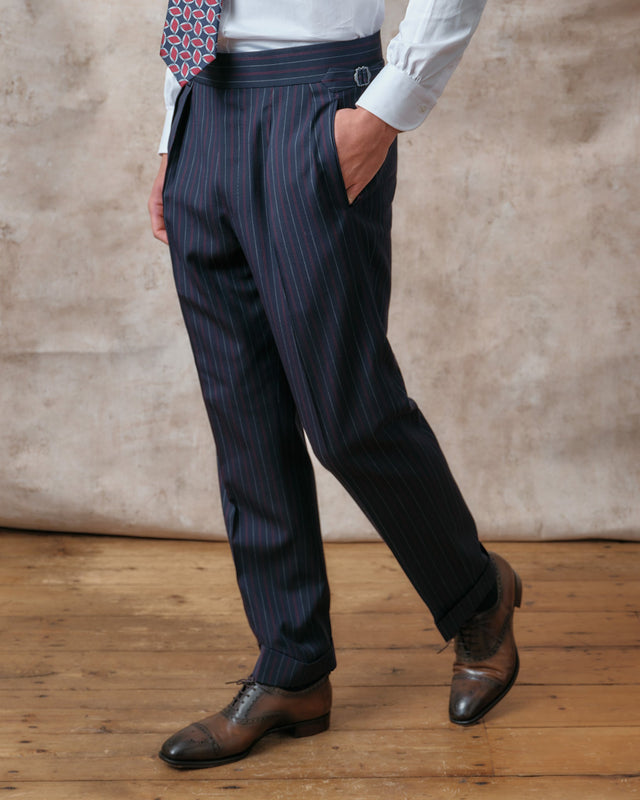 Navy and Red Stripe Heritage Trousers
