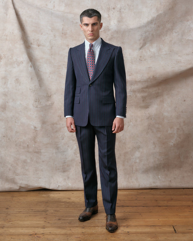Navy and Red Stripe Heritage Suit