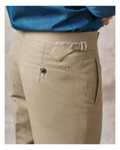 Sand Cotton Contemporary Trousers