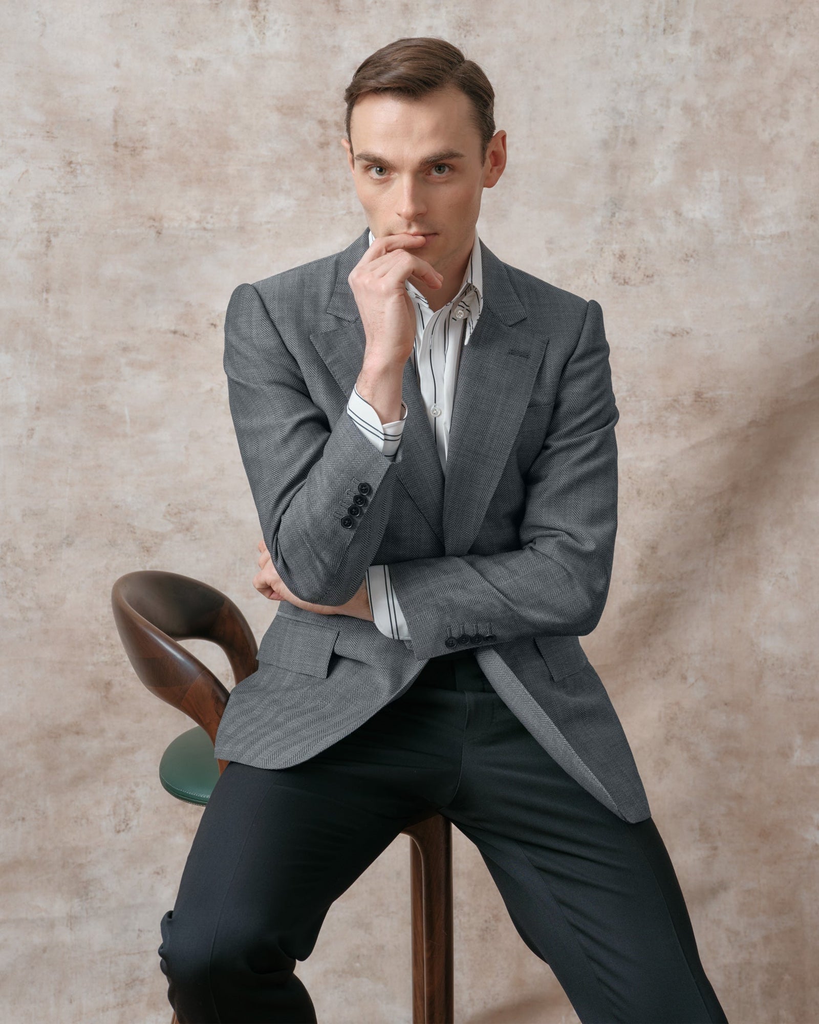 Grey Herringbone Jacket