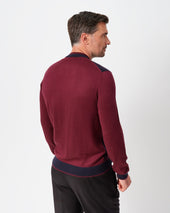 And Burgundy Geometric Crew