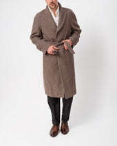 Biscuit Herringbone Raglan Coat