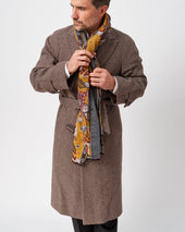 Biscuit Herringbone Raglan Coat