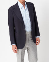 Navy Geometric Unstructured Jacket