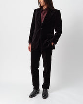 Black Velvet Contemporary Trousers