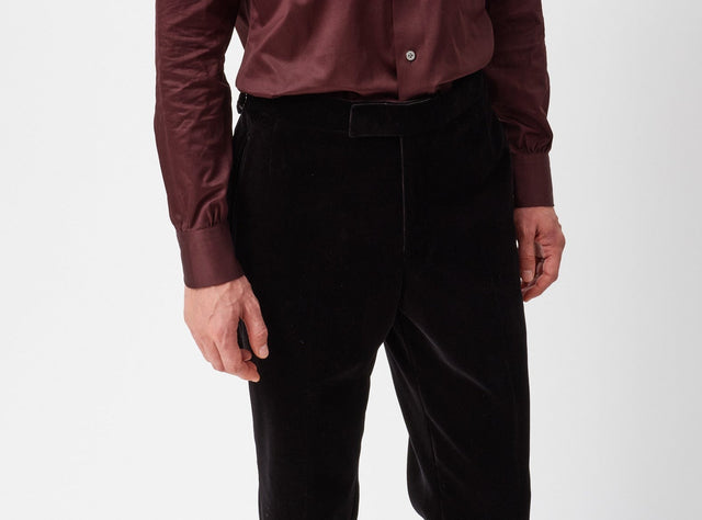 Black Velvet Contemporary Trousers