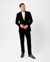 Black Velvet Contemporary Trousers