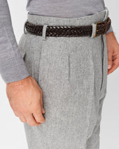 Silver Flannel Hollywood Trousers