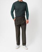 Olive Green Flannel Heritage Trousers