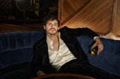 Champagne Point Collar Silk Shirt