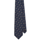 Blue and Gold Abstract Paw Tie
