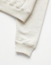 Flag Fleece Crop Hoodie Eggshell