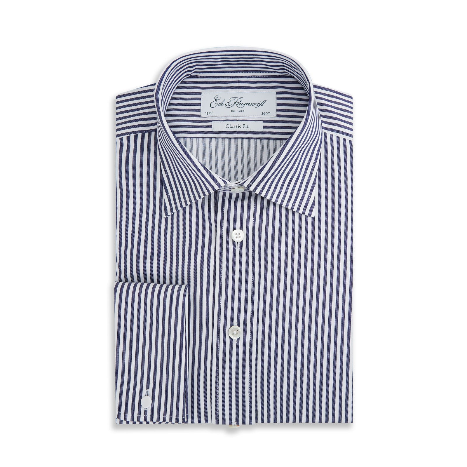 Ainsley Navy White Bengal Stripe Shirt