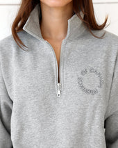 Half Zip Fleece Sweatshirt Heather Unisex