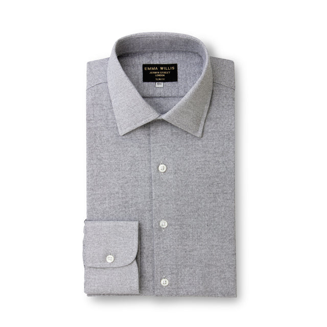 Light Grey Brushed Cotton Shirt