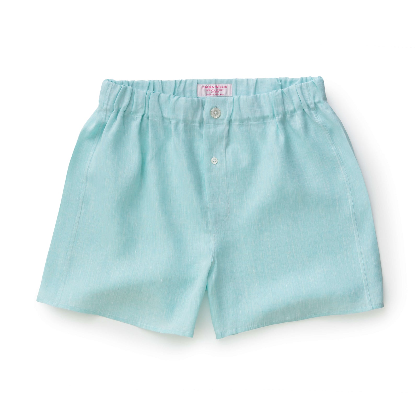 Mint Linen Boxer Shorts