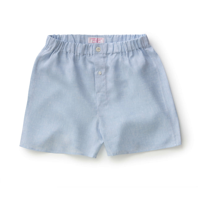 Sky Linen Boxer Shorts