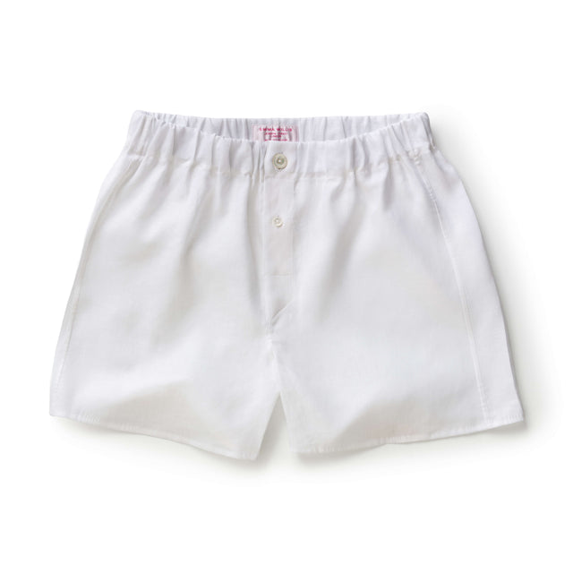White Linen Boxer Shorts