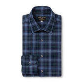 Green Tartan Brushed Cotton Shirt New