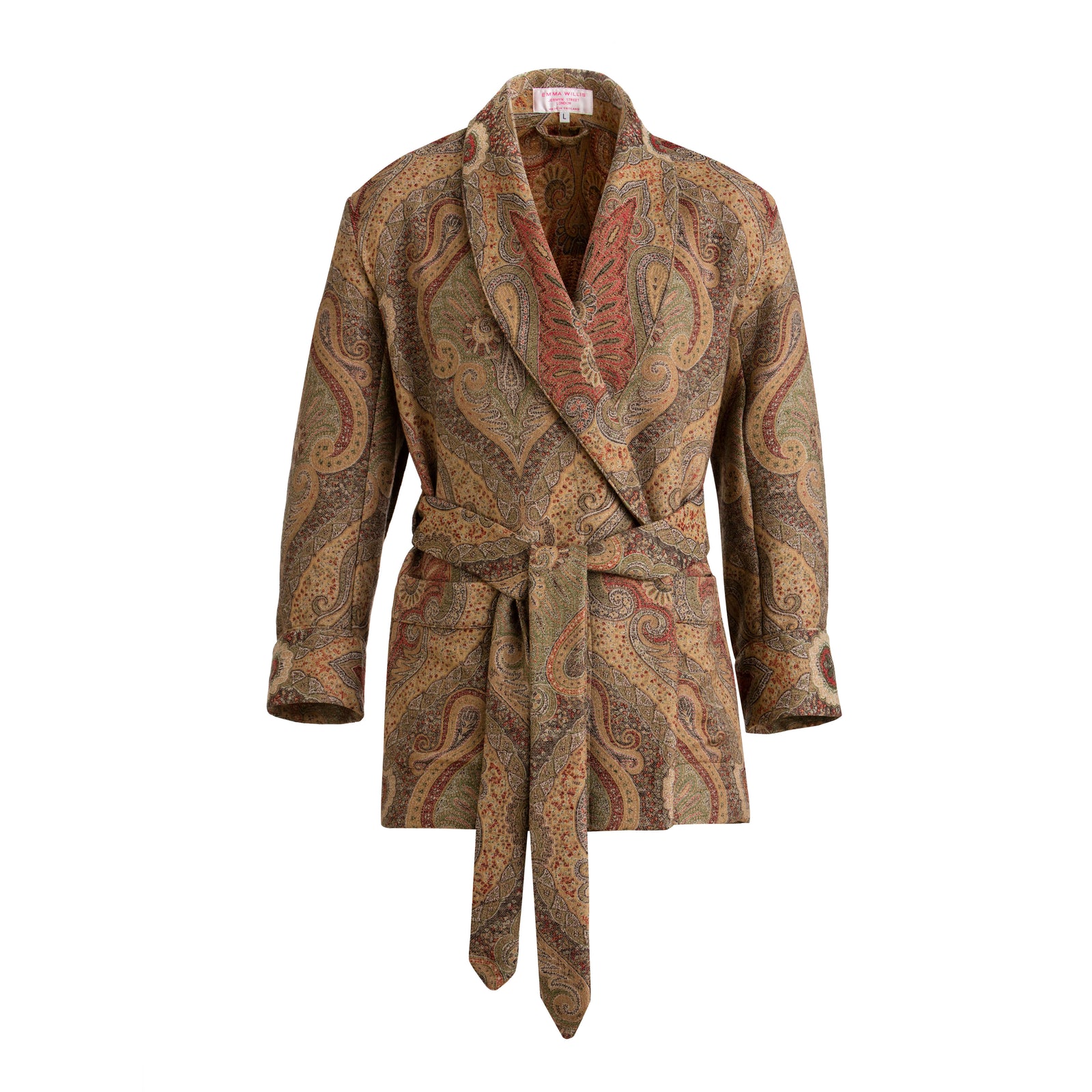 Antique Paisley Wool Smoking Jacket