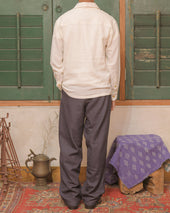 Hand Embroidered Lotus Shirt