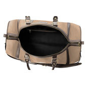 Equipo Holdall Bag Leather And Sand Canvas