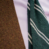 Double Bar Shantung Grenadine Tie Hand Rolled