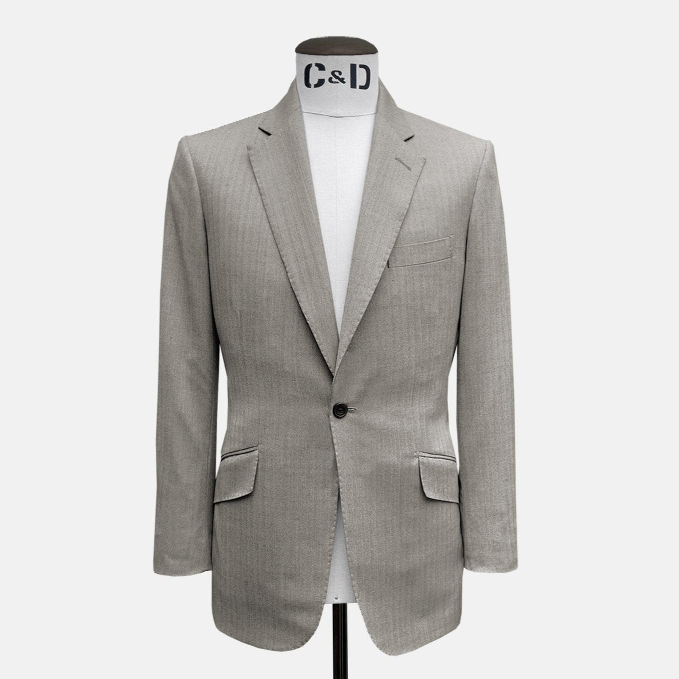 Single Breasted Notch Lapel Jacket In Escorial Wool