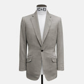 Single Breasted Notch Lapel Jacket in Brown Escorial Wool