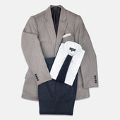 Single Breasted Notch Lapel Jacket In Escorial Wool