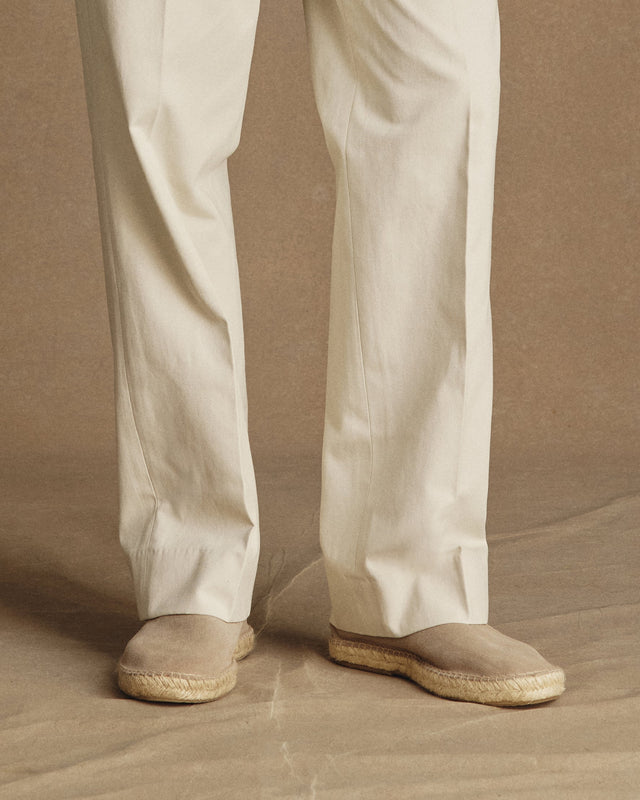 Suede Tonal Espadrille - Stone