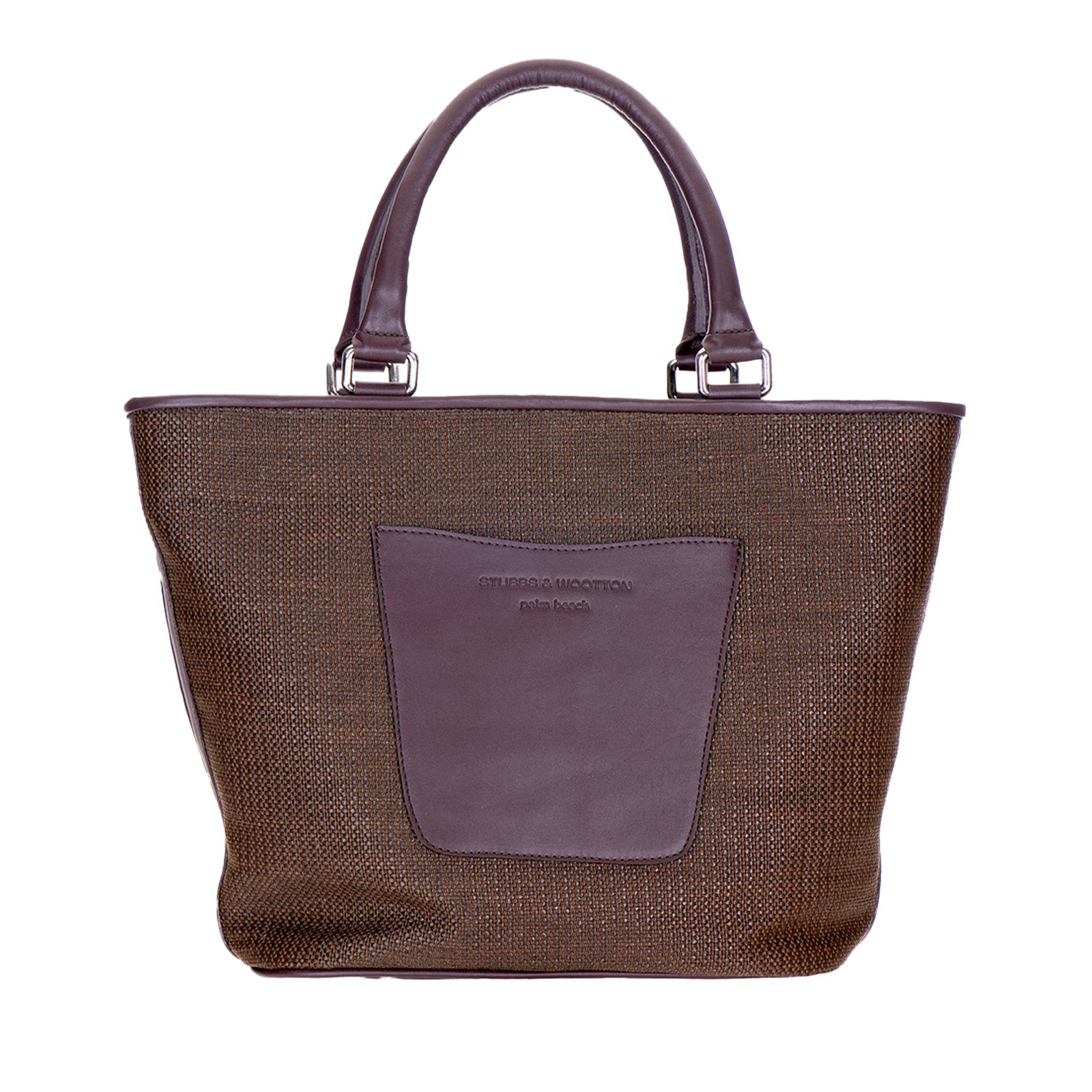 Espresso Raffia Midi Tote