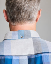 Large Scale Plaid Melange Tuscumbia Shirt Button Down