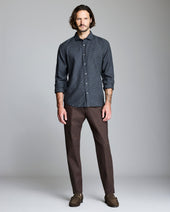 Melange Micro Grid Plaid Cedar Shirt