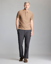 Textured Stripe Sweater Polo