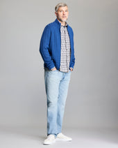 Merino Wool Rib Full Zip Cardigan