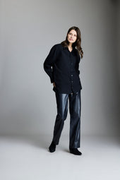 Detachable Collar Dolman Shirt