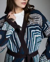 New Folk Jacquard Cardigan Coat